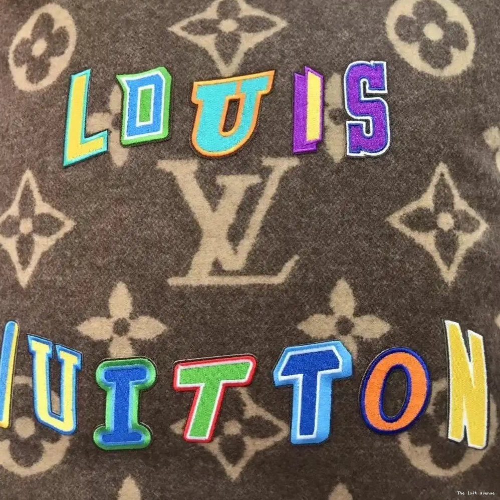 LV WOOL PILLOW THROW CUSTOM LETTERS 0514